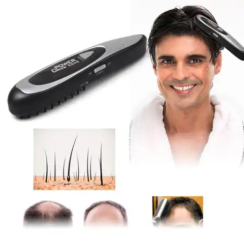 Электрическая лазерная расческа для роста волос со светодиодной подсветкой, щетка для волос, Лазерная расческа для остановки выпадения вол...