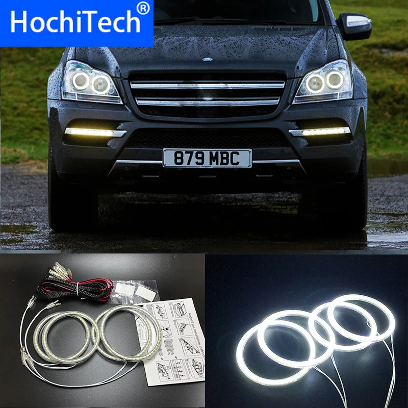 

HochiTech Ultra bright SMD white LED angel eyes 2500LM halo ring kit day light for Mercedes-Benz GL-Class X164 GL450 2007-2012