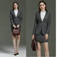 fashion gray suit female high end business suit temperament manager interview business formal wear suit overalls