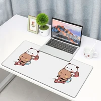 panda bear bubu dudu gaming mouse pad pc mouse mat cute mochi peach cat xxl rubber mousepad for gamer