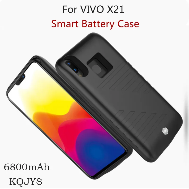 KQJYS 6800 мА/ч внешняя Мощность Bank зарядное устройство ЧЕХОЛ ДЛЯ VIVO X21 Портативный