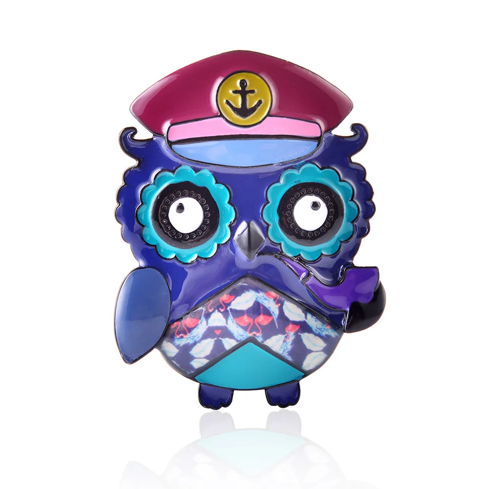 Cring Coco большой мультфильм животное пират сова броши и булавки для мужчин женщин