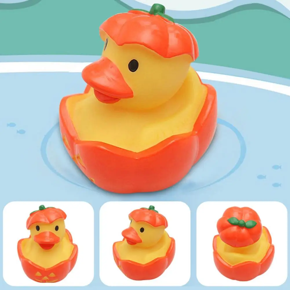 

Halloween Little Yellow Duck Children's Toy Bathing Floating Duck Baby Bath Toys Halloween Pumpkin Rubber Duck For Kids