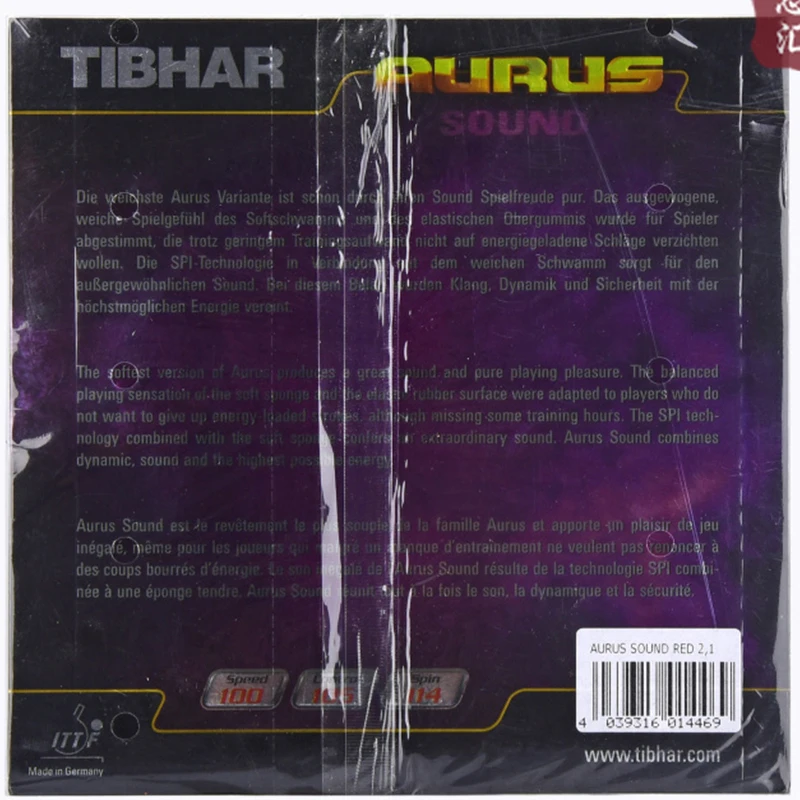Оригинальные звуковые прыщи Tibhar Aurus для настольного тенниса резиновые ракетки