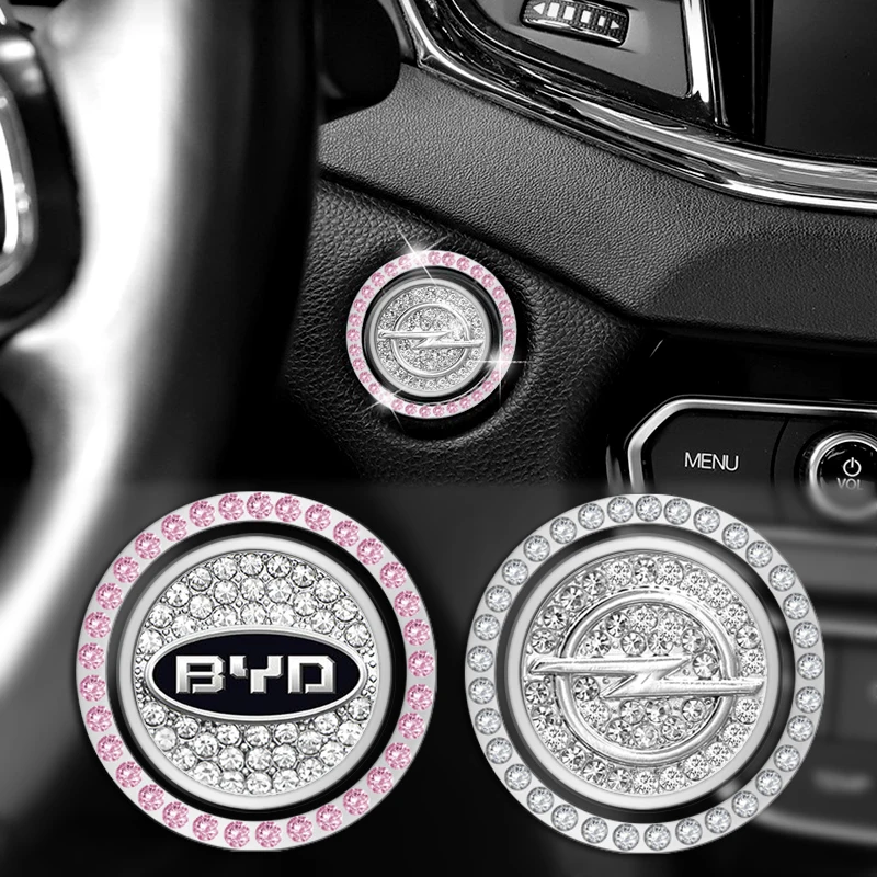 1pcs New Car Start Button Decoration Sticker Auto Interior Decal For Renault Megane 2 Duster Logan Captur Clio Laguna 3 Fluence