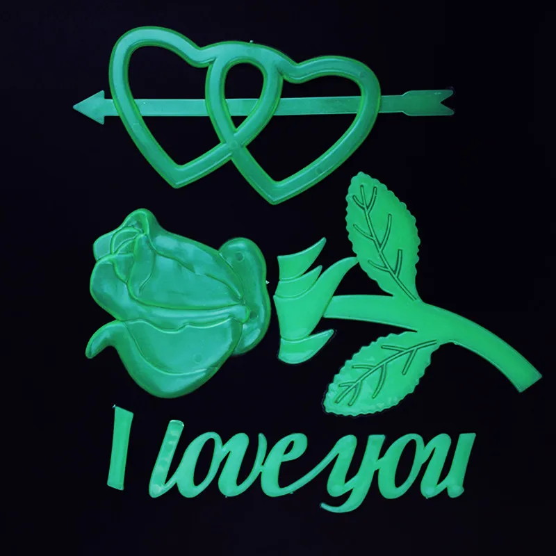 3D Роза и я люблю тебя хранение Энергии Флуоресцентный светится в темноте