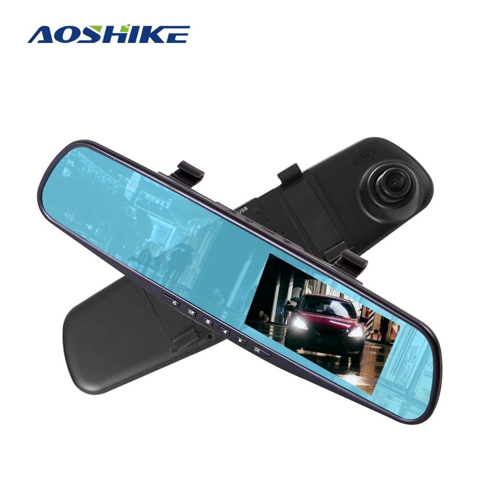 Зеркало видеорегистратор AOSHIKECar 4 3 дюйма Full HD 1080P|Видеорегистраторы| |