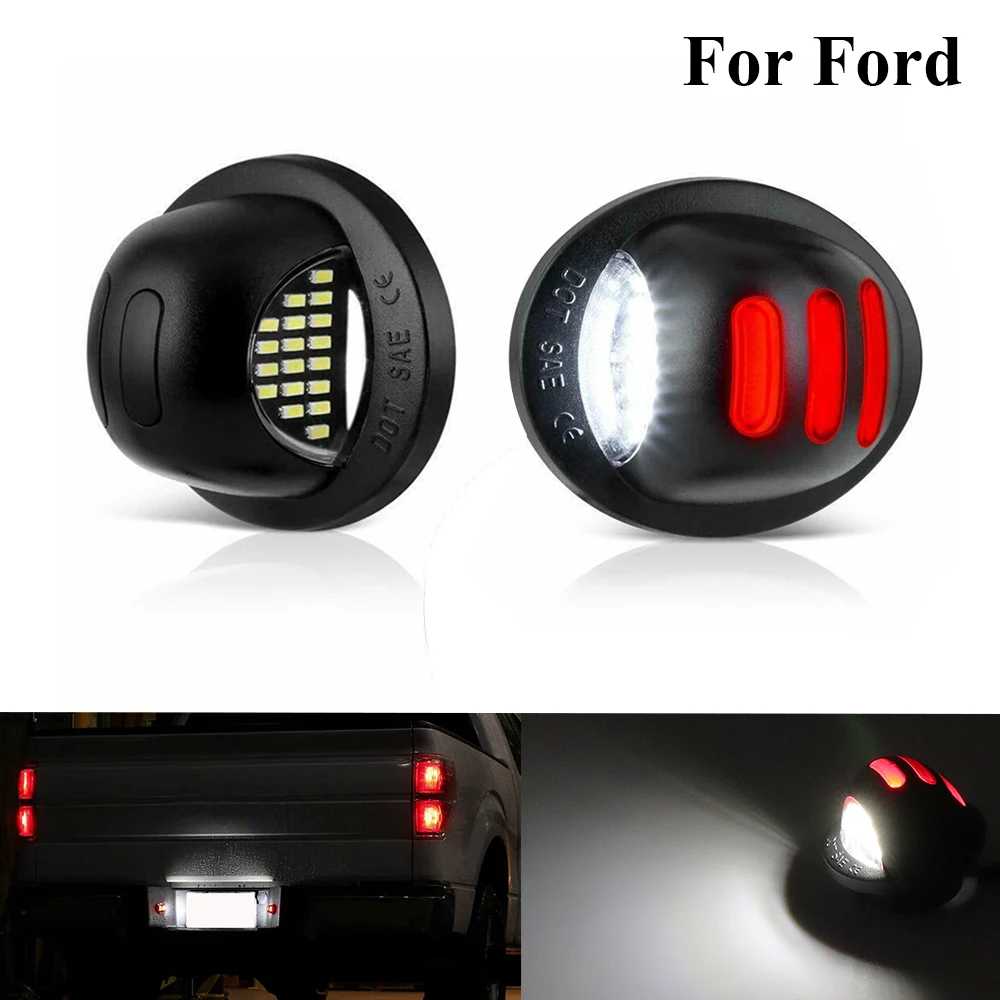 Для Ford F150 F 150 250 350 450 дневные ходовые огни 12V Белый Красный 18 светодиодный номерной