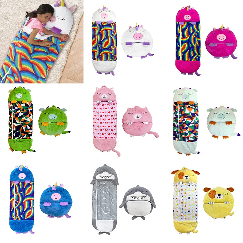 

Thours Cartoon Animals Sleeping Bag Napper Sleeping Bag for Kids Birthday Gifts Plush Pillow Blanket Azy Warm Baby Sleep Sack