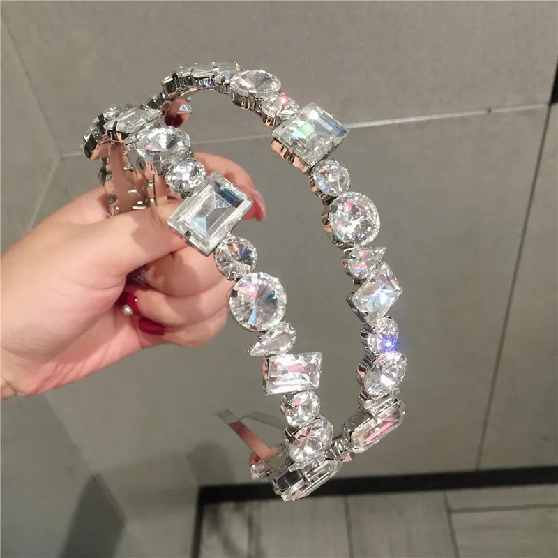 

Baroque Rhinestone Headbands For Women Crystal Diamond Jewelry Luxury Headband Crown Hairbands Girls Head Wrap Hair Accessories