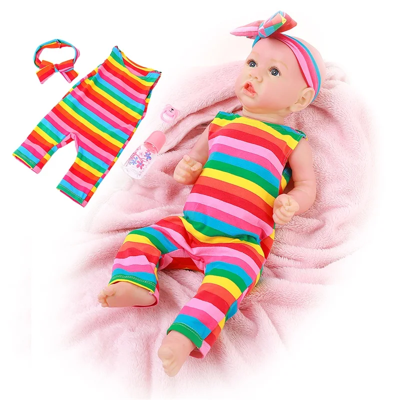 55 см милый пусетный детский реалистичный мягкий силиконовый материал кукла тело