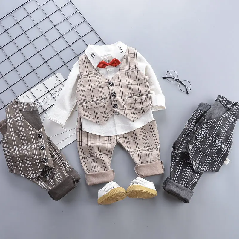 

Жилет детский, хлопковый, в клетку, 3 шт./компл.