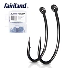 50 шт.лот, рыболовные крючки с бородкой, Круглый рыболовный крючок из высокоуглеродистой стали с ПТФЭ покрытием, 2 #4 #6 #8 #10 #