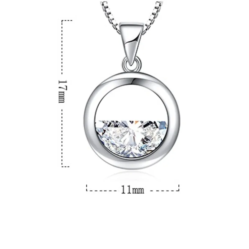 

NEHZY 925 sterling silver women's fashion new jewelry high quality crystal zircon round retro simple pendant necklace long 45CM