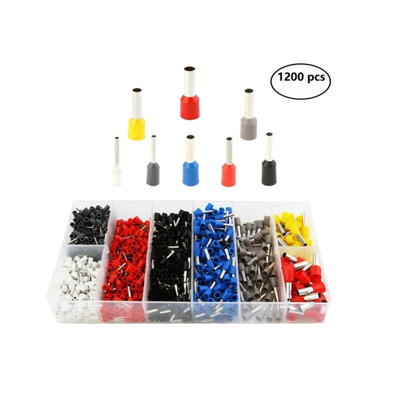 TOOLTOO 1200 шт. провод электрический соединитель кабельный трубчатый Faston терминалы