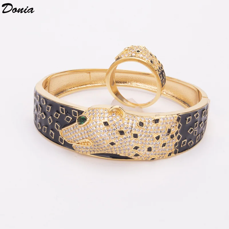 Donia jewelry Fashion European and American micro AAA zircon leopard bracelet fashion animal men's leopard jewelry accessories