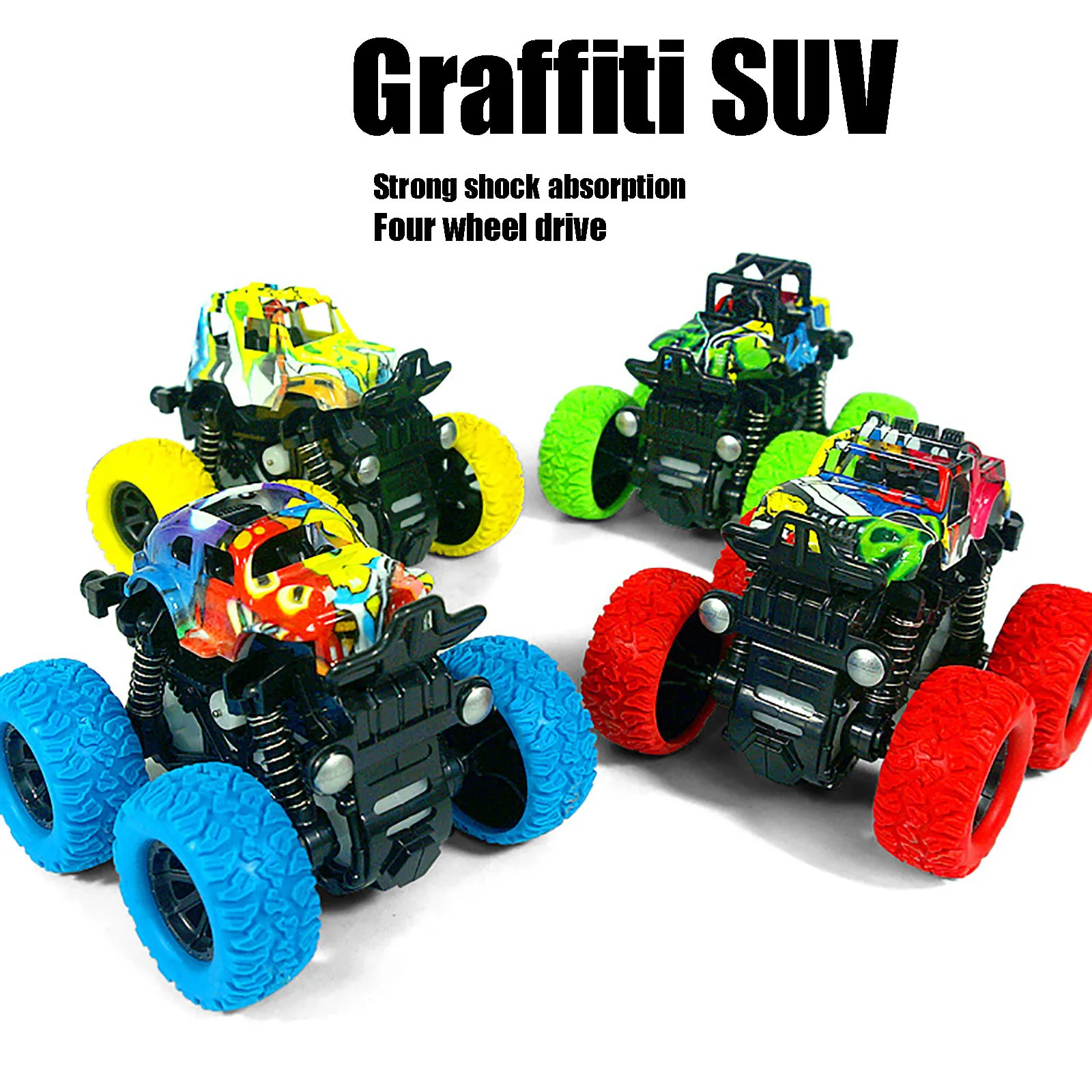 

Kids Toys Inertia Suv Friction Power Truck Dynamic 360 Degrees Stunt Car 4wd Model Anti-skid Off-road Vehicle Boys Gifts