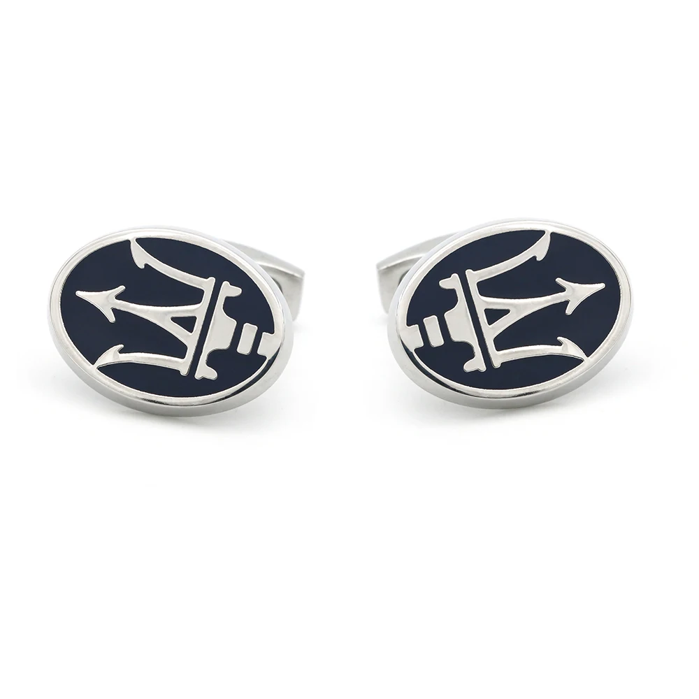 Мужские запонки для автомобиля качественные из латуни серебряного цвета