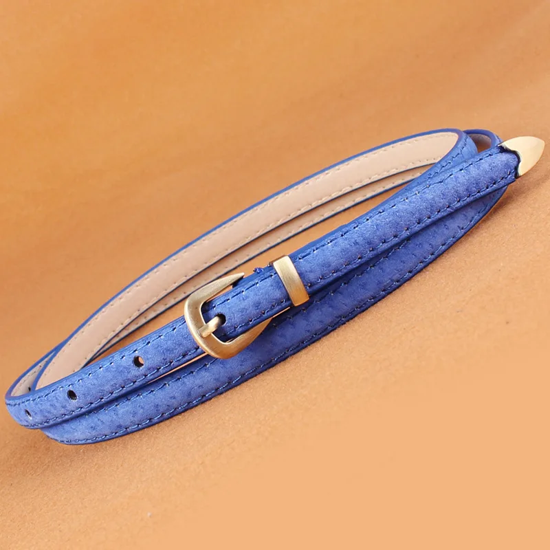 Ремень из натуральной кожи с металлической пряжкой для женщин элегантный