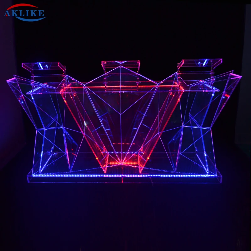 Billig AKLIKE Fabrik Verkauft Nachtclub Schönheit Disc Tisch DJ Booth Bunte Beleuchtet Desktop Kreative Bar Tisch Multi-funktion Tabelle