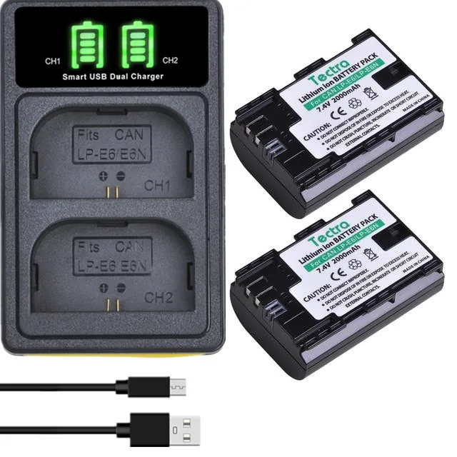 

Аккумулятор и двойное зарядное светодиодный для Canon EOS 5DS R 5D Mark II 5D Mark III 6D 7D 70D 80D