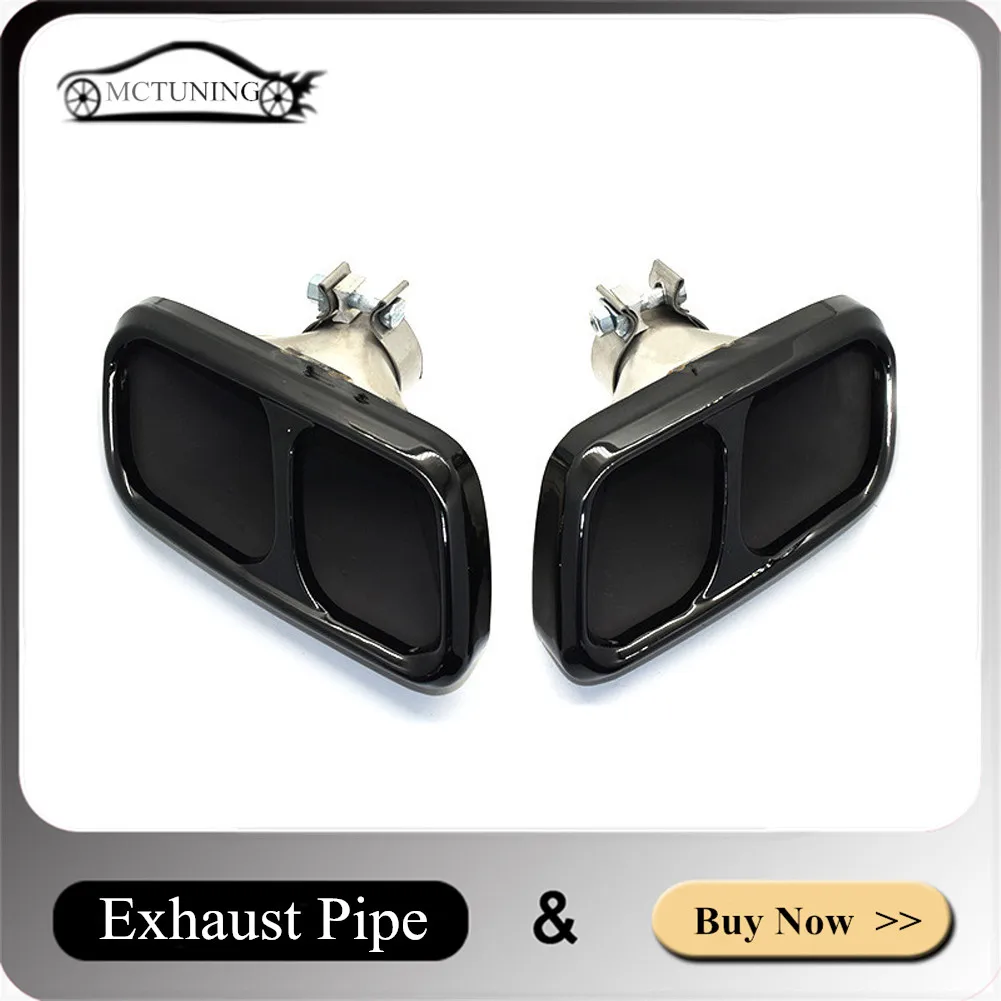 

One Pair Black/Silver Muffler Tip Stainless Steel Tailpipe For Land Rover Range Rover Sport 2014-2021 Exhaust Pipe End Tip