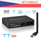 Спутниковый ТВ-приемник GTMEDIA TT PRO DVB-T2T, HD цифровой ТВ-тюнер, приемник MPEG4 DVB T2 H.265 DVB-C, ТВ-приставка
