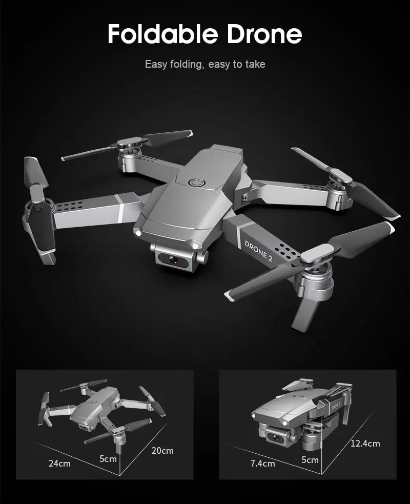 E68 RC 4K Дрон HD камера 1080P WiFi FPV Дрон RC вертолет Квадрокоптер воздушный видео Дрон профессиональный оптический поток VS E58 GD89