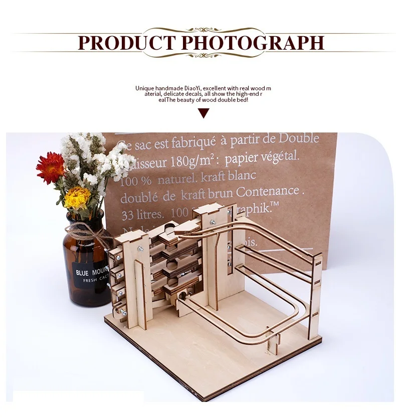 Обучающий набор для научных экспериментов с паром 3D деревянный мрамор Run Zuma