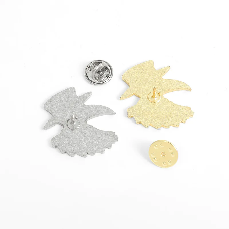 Женская металлическая брошь в виде вороны стиле панк украшение для рубашки -