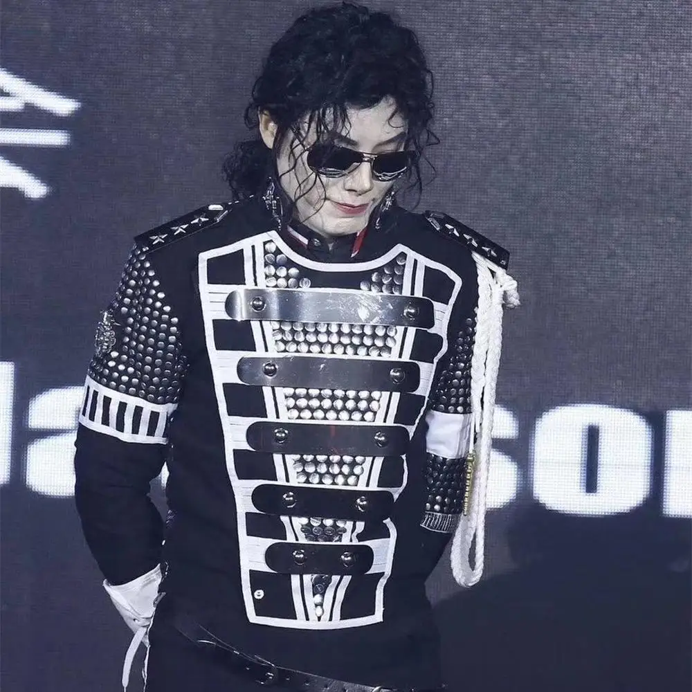 Панк MJ Майкл Джексон Германия военный крутой Gaorgeous тизер Куртка Верхняя одежда для коллекции Хэллоуин костюм подарок