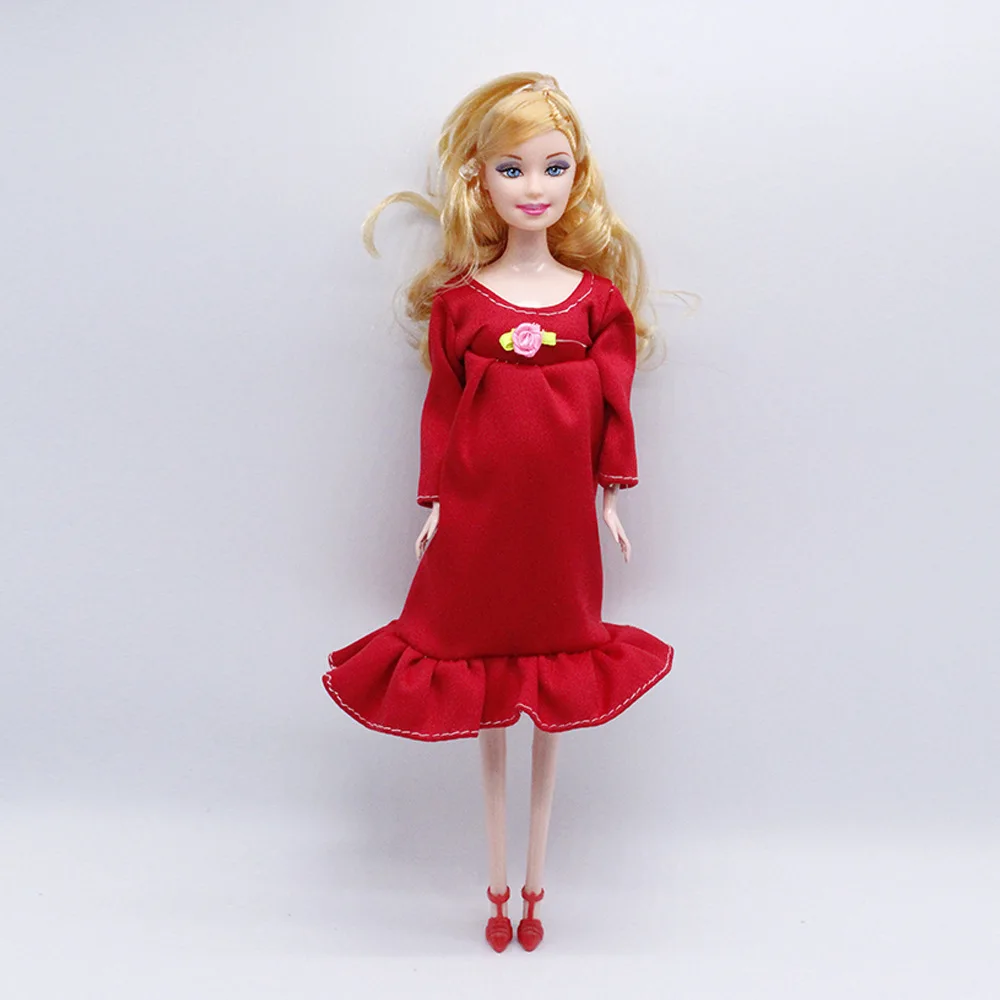 Red Новинка, обучающая настоящая кукла для беременных, костюмы для мамы, куклы, есть ребенок В ЖИВОТИКЕ для 1/6, игрушки для девочек, лучший подарок - Цвет: Red