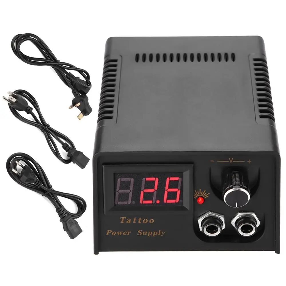 

Professional Digital LCD Tattoo Power Supply High Quality Black Tattoo Power Supply For Tattoo Machine gun Tattoo Power Supply