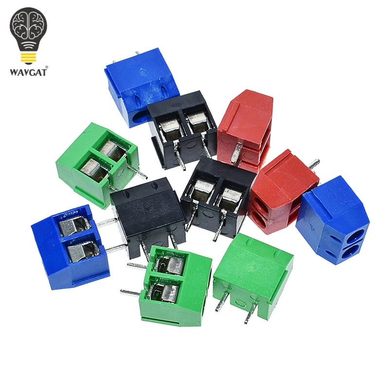 20 шт KF301 2P 3P 5.0 2Pin 3Pin винт 5 0 мм прямой печатной платы Клеммная колодка Разъем синий
