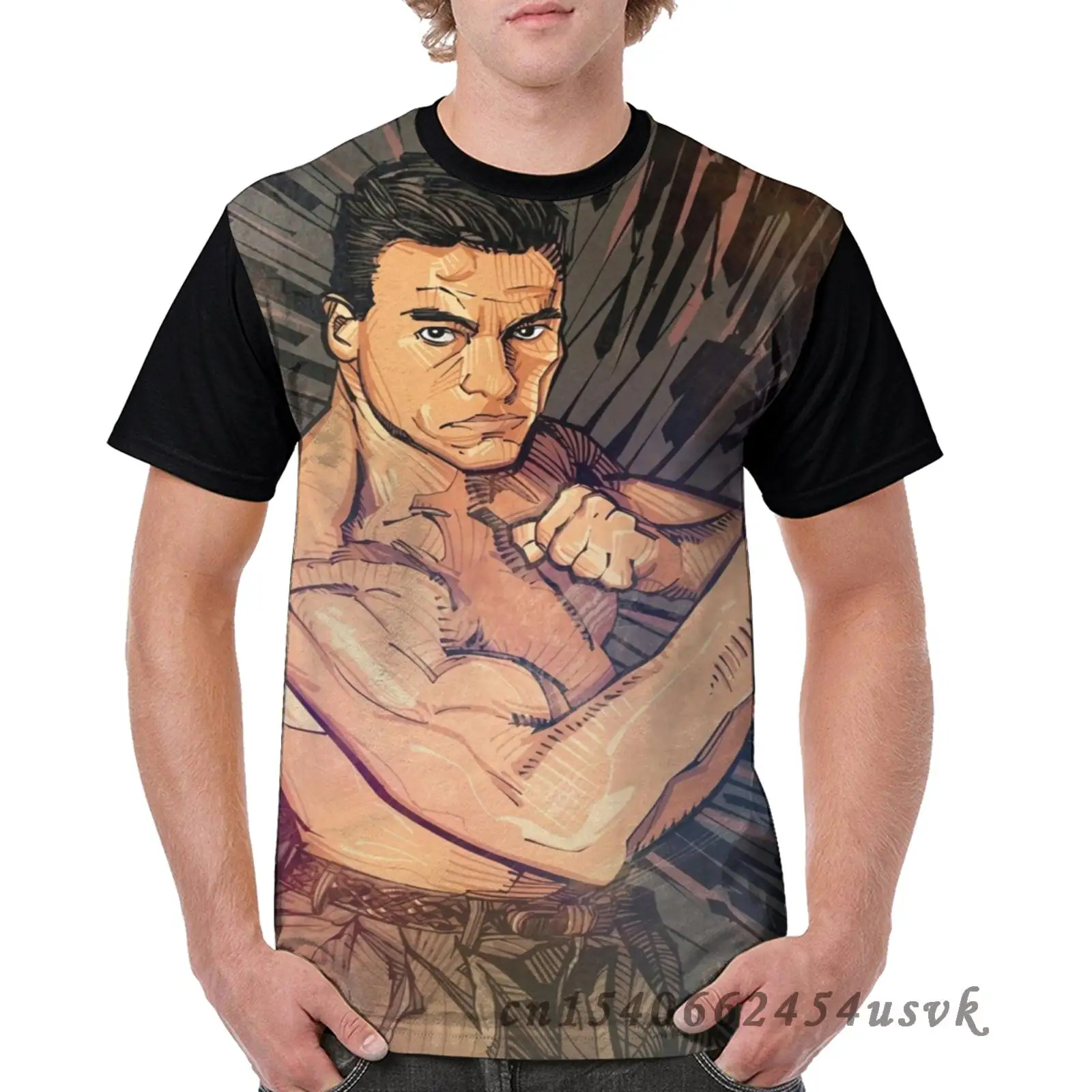 Забавная семейная Одинаковая одежда мужская футболка с принтом Жан-Клода Ван