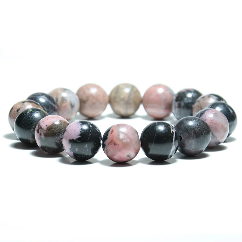 Браслет из натурального камня для мужчин и женщин гладкий плетеный браслет