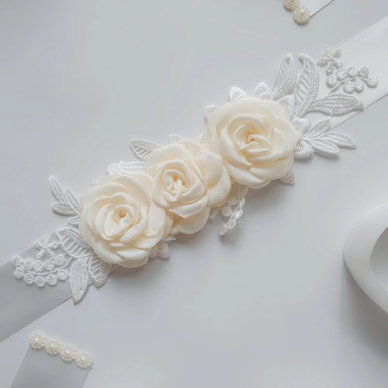 Wedding Belt Ornaments Waistband accessories lace belt wedding dress flower | Свадьбы и торжества