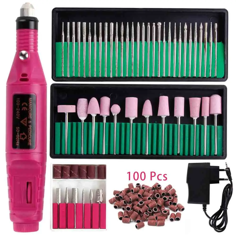 Профессиональная машинка для маникюра электрическая дрель ногтей набор