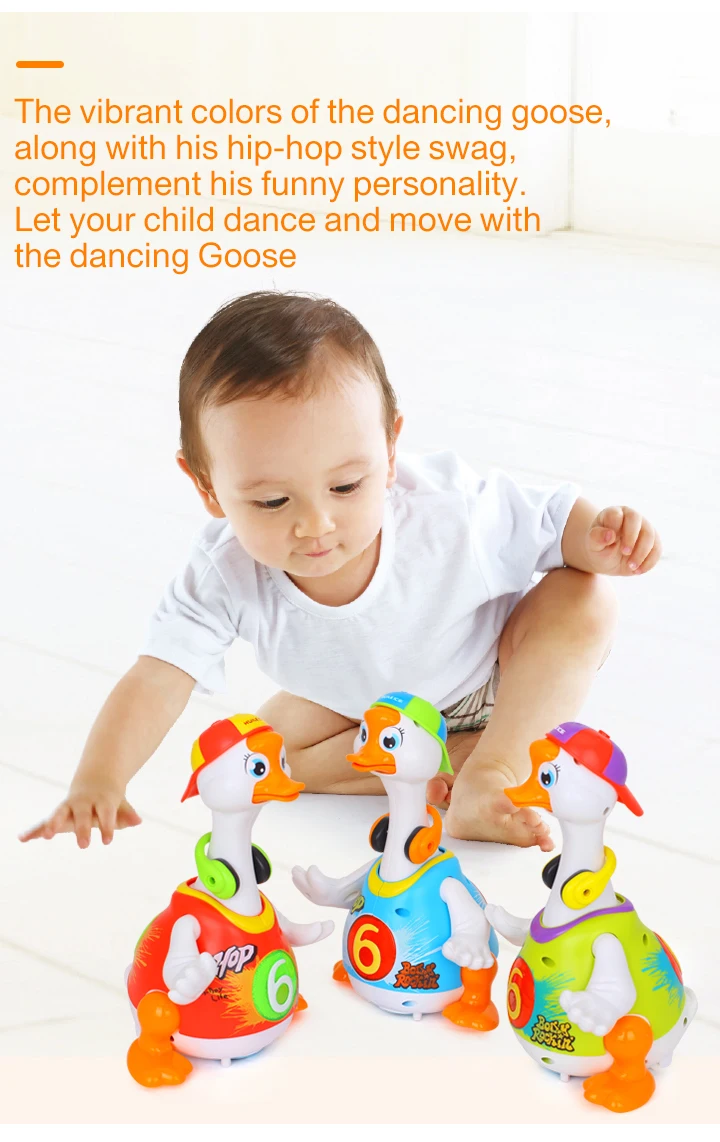 HOLA TOYS 828 детские игрушки Электрический хип-поп танец чтение и кукольный театр и интерактивные качели Гусь Дети Обучающие игрушки, подарки