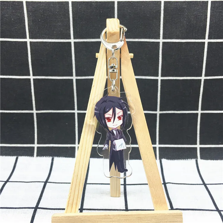 as pictured Аниме Черный Дворецкий Kuroshitsuji Ciel Sebastian милый акриловый рисунок Брелок Украшение Коллекция Модель игрушки Косплей - Цвет: as pictured