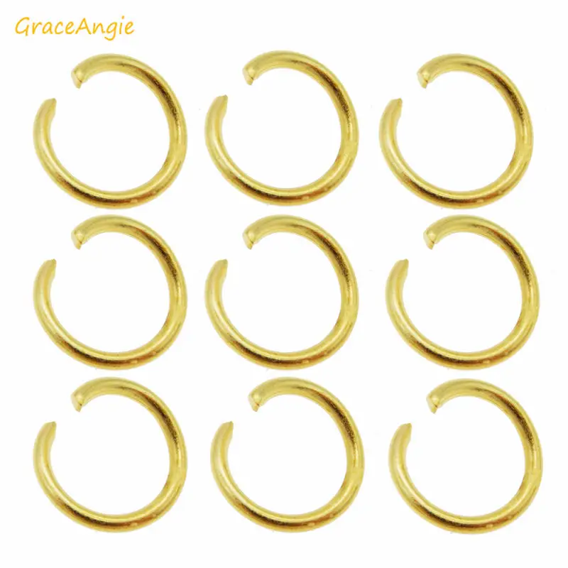 

200pcs/lot Alloy Jump Rings Gold Color Open Single Loops Split Ring For Necklace Earrings DIY Connector Jewelry Findings