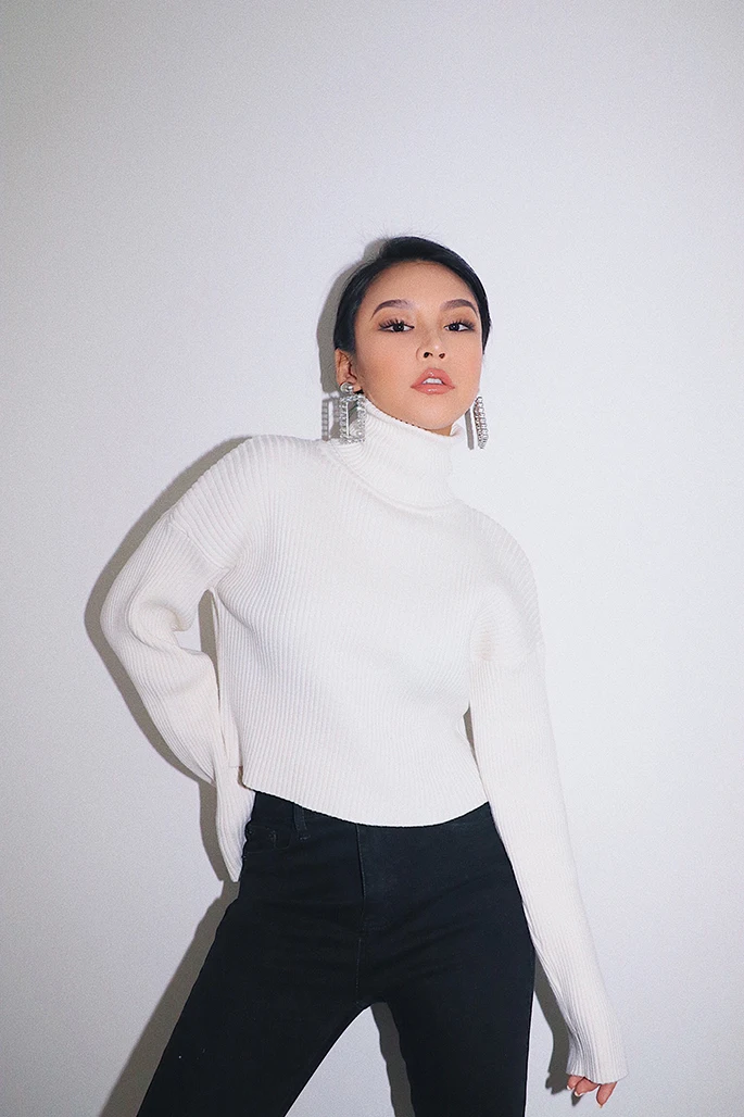 2019 new fashion casual women's clothing Tight high collar sweater short jacket Slim thin knit bottoming shirt | Женская одежда