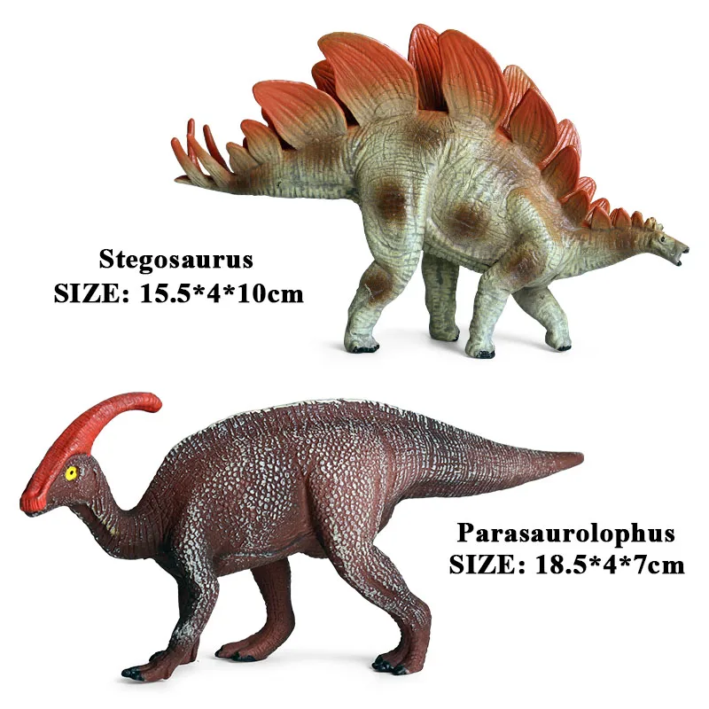 2pcs Oenux достаринный дикарь Юрского Периода Динозавры T-REX спинозавр карнотаурус теризинозавр животные модель фигурки Детские игрушки - Цвет: 2pcs