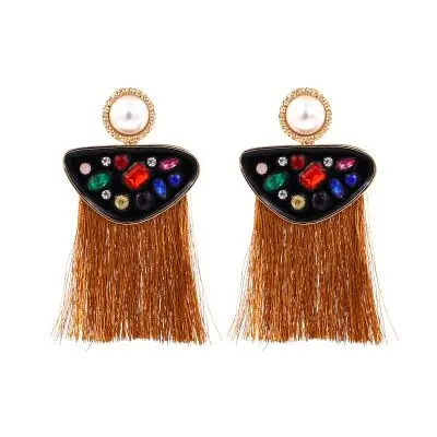 M &amp G новые винтажные серьги-кисточки в стиле бохо яркие серьги ручной работы со