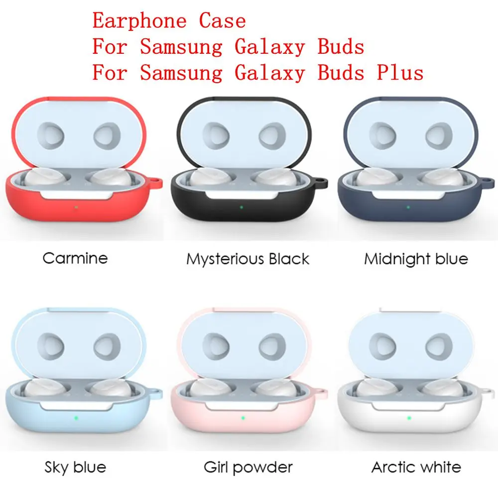 Противоударный защитный чехол для Samsung Galaxy Buds 2019 силиконовый наушников и карабин