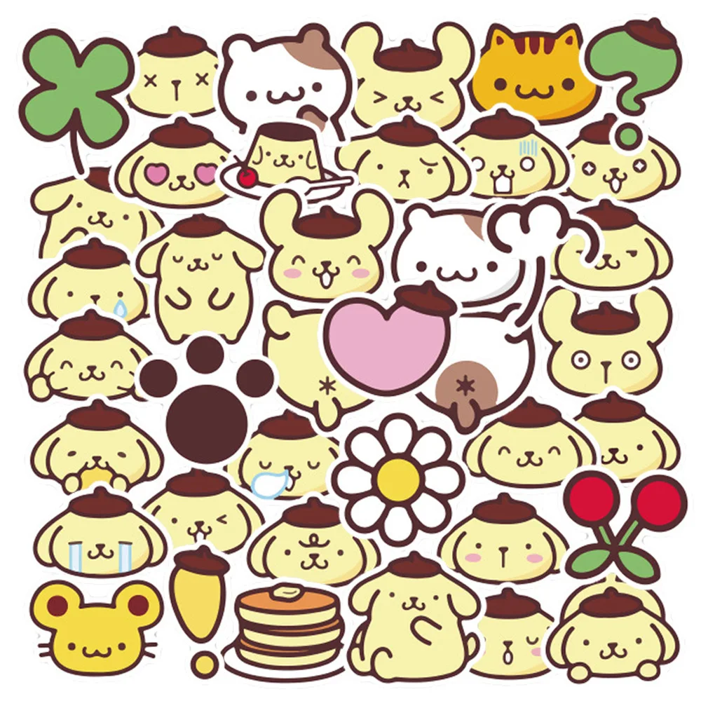 

40Pcs Pudding Dog Kawaii Stickers Luggage Skateboard Motorcycle Guitar Stationery Stickers Helmet Notebook Cup Wholesale Sticker