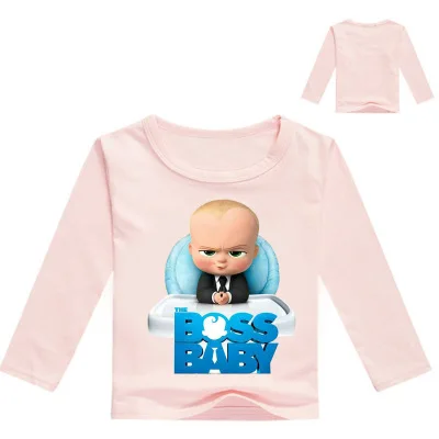 2 style Новое поступление года, детские футболки с надписью «Baby Boss» для детей возрастом от 2 до 12 лет футболка с длинными рукавами для мальчиков рубашки для девочек Vetement Enfant для подростков - Цвет: 2 style