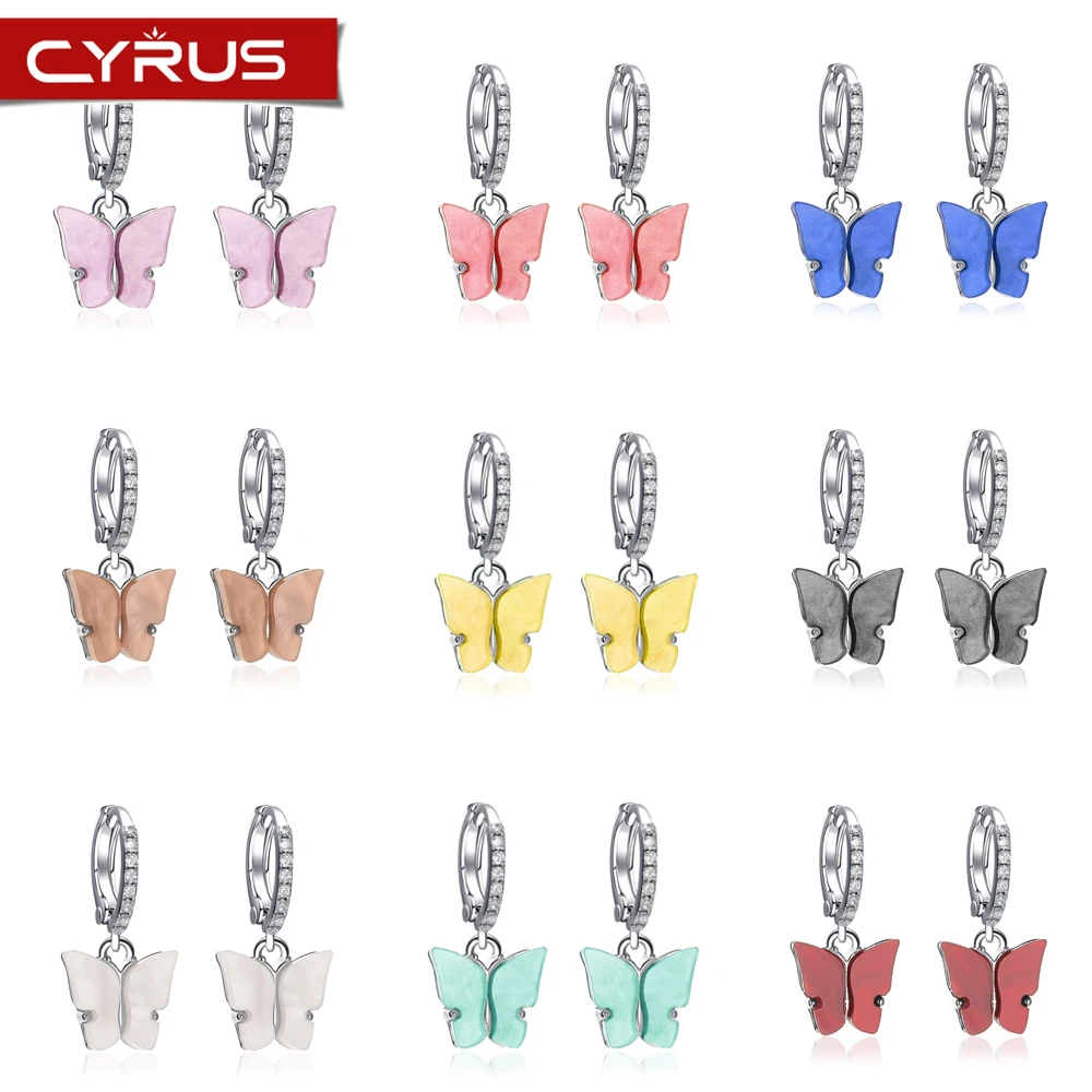 Женские акриловые серьги бабочки милые Висячие индийские ювелирные изделия для