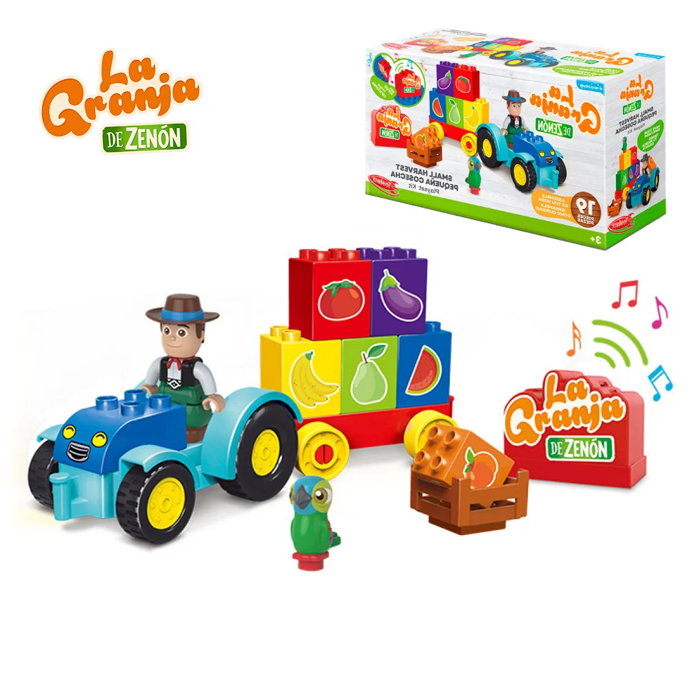 

La Granja De Zenon Farm Animals Building Blocks Compatible Block House Fruits Toys Bricks Playset for Kids