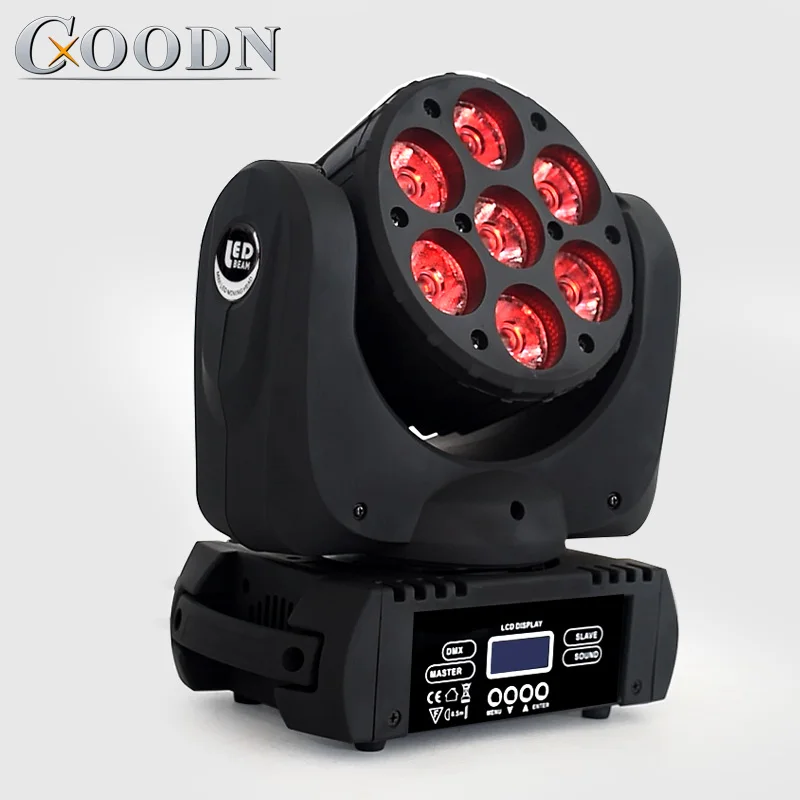 moving head 7X12W Lyre луч 7X12 Вт RGBW 4в1 светодиодный DMX сценический движущийся головной свет для dj - Цвет: moving head 7X12W